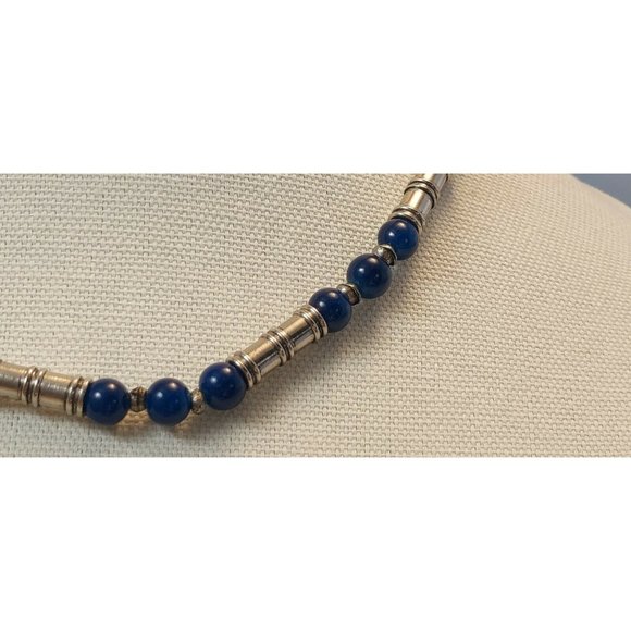 New 17" Choker Necklace Silvertone and color beads choose your color - Picture 5 of 10